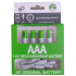 Smart Tools AAA 750mah/1.5V Rechargeable Pencil Battery White-Green (4 Pcs Set)