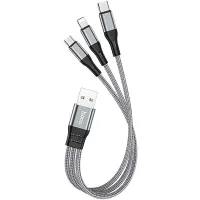 

                                    Hoco X47 3 in 1 (TA to TC+IP+Micro) Charging Cable