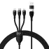 Baseus CB000003 Two For Three (TA/TC to IP/TC/Micro) Fast Charging Cable Black (100W/2M) (CASS030101)