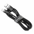 Baseus CALKLF-BG1 Cafule Series (Type A to IP) Fast Charging  Data Cable Black (2.4A/1M)