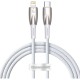 Baseus CADH000002 Glimmer Series Type C to IP Fast Charging  Data Cable White (20W/1M)