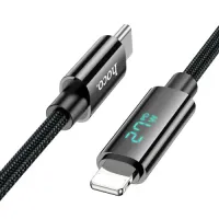 Hoco U125 (USB TC to IP) Data & Charging Cable With Digital Display (27W)