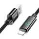 Hoco U125 (USB TA to IP) Data & Charging Cable With Digital Display (27W)
