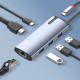LDNIO DS-16H Type C 6 in 1 Hub (1*HDMI,1*PD,3*USB 3.0,1*RJ45 Lan)