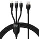 Baseus CASS0300001 3 in 1 (TA to TC+IP+Micro) Fast Charging Data Cable (100W)